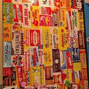 White Mountain Candy Wrapper Collage Puzzle - Bright Multicolor